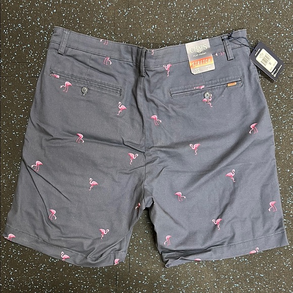 Chaps Flamingo Print Men's Shorts - Navy - Picture 3 of 4